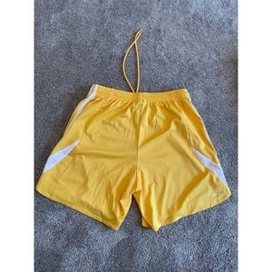 Yellow Adidas ClimaCool Shorts with Drawstrings—Size S
